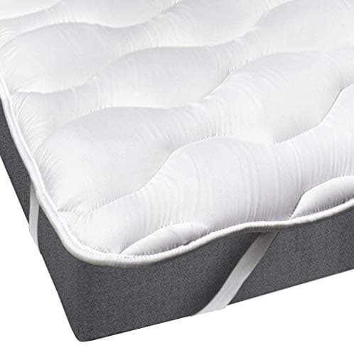 HAPPERS Topper Viscoelástico 90x190 y 3,5cm de grosor, Fibra Hipoalergénica Tacto Pluma