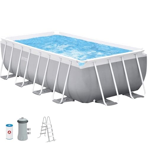INTEX 55243 - Piscina Desmontable Rectangular con depuradora Prism Frame