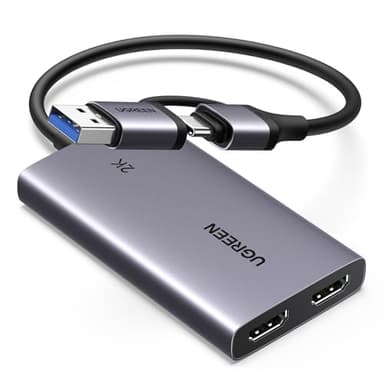 UGREEN Capturadora Vídeo HDMI 4K 30hz 1080P HD Tarjeta Captura Grabación Streaming Juegos OBS Compatible con PC Switch PS5 Xbox MacBook iPad Cámara