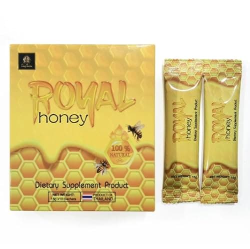 MIEL AFRODISIACA ROYAL HONEY GOLD PARA HOMBRE - ESTIMULANTE EFICAZ NATURAL GINSENG FÓRMULA INTENSA RESISTENCIA 10 BOLSITAS