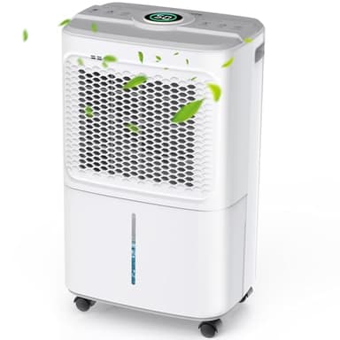 Crecolife Deshumidificador 12L/24H, 190 W, Ahorro de Energía, para 20 m² con Pantalla Digital y Panel de Control Táctil, 3 Modos de Deshumidificación, 2 Opciones de Vaciado, Temporizador 24H