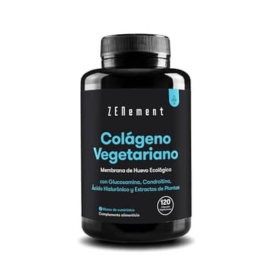 Colágeno Vegetariano de Membrana de Huevo Ecológica – Fuente Natural de Glucosamina, Ácido Hialurónico y Condroitina, con Extractos Botánicos – Para Articulaciones y Piel – 120 Cápsulas Vegetarianas