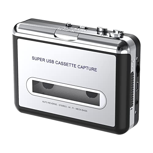 DIGITNOW! Reproductor USB de casete para convertirlos a MP3 mediante el PC (con enchufe hembra de 3,5 mm)