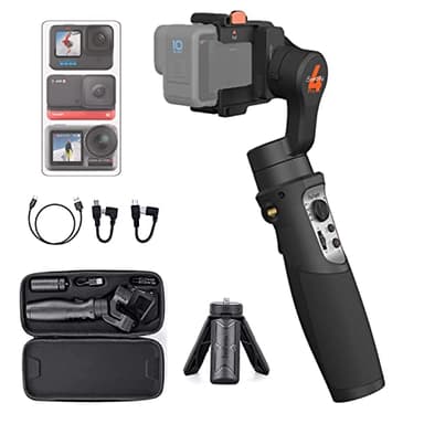 Hohem iSteady Pro 4 Cámara de Acción Gimbal 3-Eje Estabilizador a Prueba de Salpicaduras para GoPro Hero 13/12/11/10/9/8/7/6/5/4/3,dji OSMO Action,Insta360 One R,Sony RX0,14 Horas de Funcionamiento