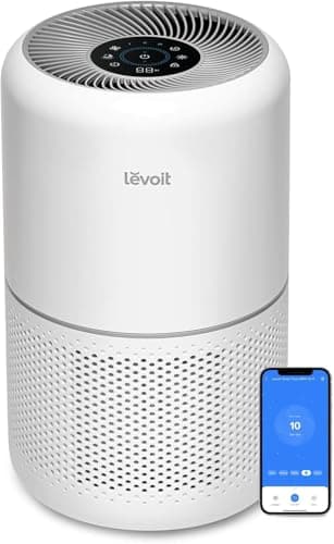 LEVOIT Purificador de Aire con Filtro HEPA, CADR 195m³/h a 41㎡, Compatible Alexa y APP, Modo Inteligente, 22dB Modo de Sueño Elimina 99.97% de Alergia Polen Ácaros Humo Pelo de Mascota Blanco