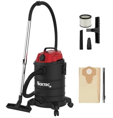 BOXTEC NTS 30 - Aspirador industrial en seco y húmedo (30 L, encendido automático, hasta 2000 W, con función de soplado, limpieza de filtro, sin bolsa)