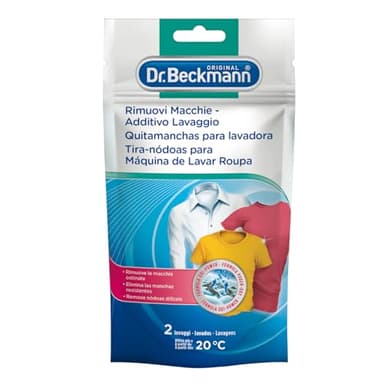 Dr. Beckmann Quitamanchas para lavadora | Elimina las manchas más difíciles e incluso las resecas | Para ropa blanca y de color | Mejorado con fórmula Oxy Power | 80 g