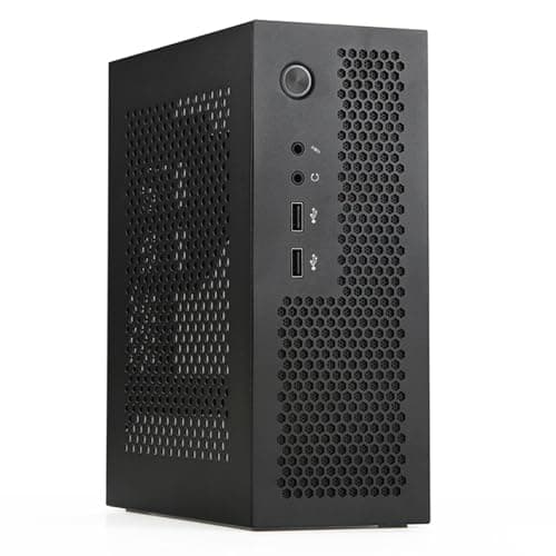 Solimery A09 HTPC Computer Case Mini ITX Gaming PC Chasis Desktop Chasis USB2.0 Computer Case Home Computer Case Black