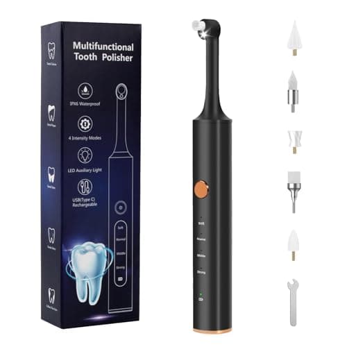 Pulidor de dientes, Kit Blanqueamiento Dientes, Para Limpiar y Blanquear los Dientes, Blanqueador Dientes Reduce la Placa, quita sarro dental, Abrillanta Después de la Limpieza, Negro