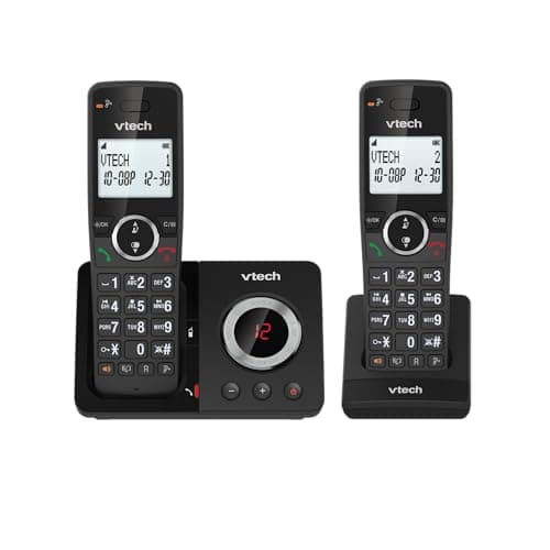VTech - Teléfono Digital inalámbrico ES2051 contestador telefónico Doble, Bloqueador de Llamadas no deseadas