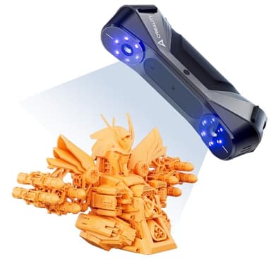 Creality CR-Scan Raptor 3D - Escáner manual para impresoras 3D con tecnología azul y NIR multilíneas, precisión de 0,02 mm, seguimiento antivibraciones, soporta objetos de 5-2000 mm para Windows Mac