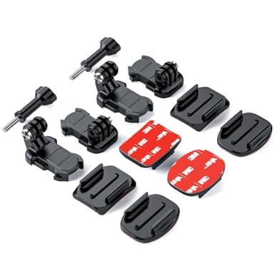 Sametop Pegatina Casco Soporte 3M Adhesivo Almohadillas Hebillas Tornillo Accesorios Compatible con GoPro Hero 13 12 11 10 MAX 9 8 7 6 5 Session dji Osmo Cámaras de Acción (12 en 1)
