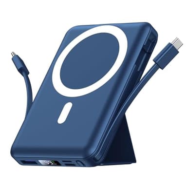 Azmuth para Magsafe Powerbank, 10000mAh 22.5W PD Magnético Bateria Externa Carga Rapida, Inalámbrico Cargador Bateria Portátil Power Bank con Pantalla LED USB-C para iPhone 16/15/14/13/12 Serie