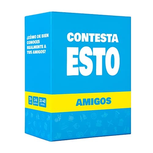 Contesta Esto - ¿Cómo de Bien Conoces a Tus Amigos y Familia? - Juego de Mesa de Cartas Divertido en Español - Regalo Original para Adolscentes y Adultes, Hombres y Mujeres