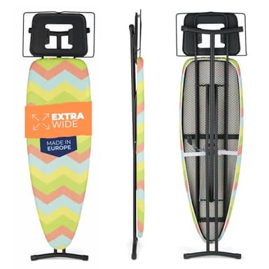 Tabla de Planchar Premium Plancha Ropa Grande Plegable Centro Planchado Profesional - 120x40cm - Hecho en E.U