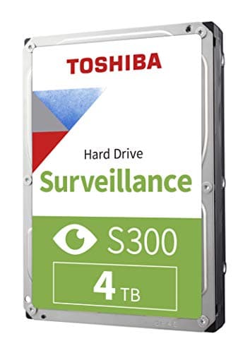 Toshiba 4TB S300 Surveillance HDD - 3.5' SATA Internal Hard Drive Supports up to 64 HD cameras at a 180TB/Year workload (HDWT720UZSVA)