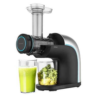 Cecotec Licuadora - Extractor de Zumo Juice&Live 2000 EasyClean. 150W, Filtro EasyClean, Velocidad Lenta 70RPM, Regulador de Pulpa, 3 Niveles de Licuado, Tapón Antigoteo, Tambor con Doble Salida