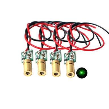 Módulo láser de línea verde Módulo láser industrial Puede ajustar la distancia focal(point-4packs)