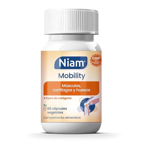 Multi Colágeno para Articulaciones con Ácido Hialurónico, Extracto de Bambú, Zinc y Vitamina C | Dolor articular, Huesos y Músculos | 60 Cápsulas | Niam Mobility