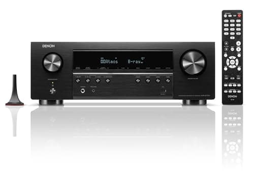 DENON AVR-S770H - Receptor de Cine en casa de 7.2 Canales (Modelo 2023) - Receptor HDMI UHD 8K (75 W x 7), transmisión inalámbrica a través de HEOS, Bluetooth y Wi-Fi Integrado, Dolby TrueHD, DTS