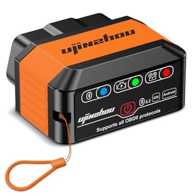 OBD2 Diagnosis Bluetooth 5.2 OBD Coche: Diagnosis Coche Multimarca Maquina para iOS Android - Inalámbrico Mini Diagnóstico Automotriz Scanner - Diagnosis Escaner con OBDII Completo los Sistemas
