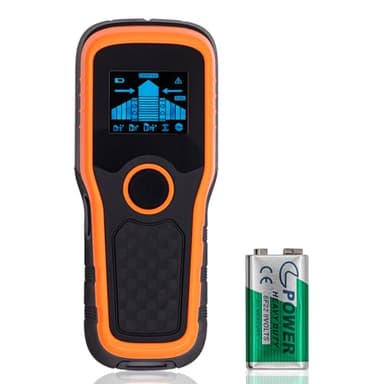 Mcbazel Detector de Pared 5 en 1, Detector de Pared Multifuncional con Pantalla LCD y Advertencia de Sonido, Escáner de Pared para Madera, Metal y Líneas Eléctricas