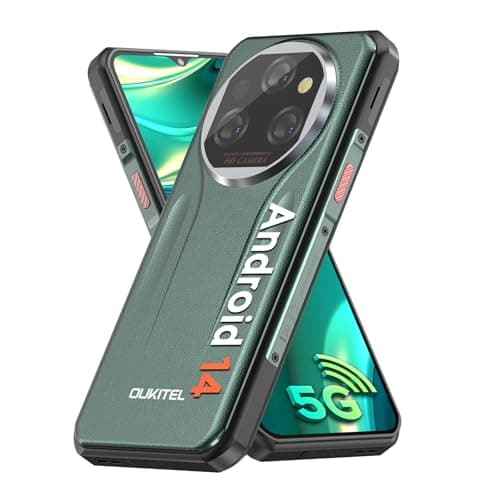 OUKITEL WP39 Movil Resistente 5G, 24GB RAM+256GB ROM Móvil Irrompible Android 14, 11000mAh/18W Teléfono Movil, 6.6'' FHD+ 2.4K Móvil Rugerizado, 64MP+32MP, Dual SIM/NFC/Fingerprint/GPS/OTG - Verde