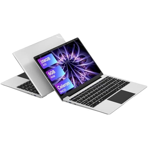 WOZIFAN Ordenador Portátil Win11 14" 256GB SSD Soporte 1TB SSD Expansión portatil 2.4G+5G WiFi Bluetooth 4.2 USB HDMI 1920x1080 FHD con Ratón Inalámbrico y Teclado Español Membrana - Plata