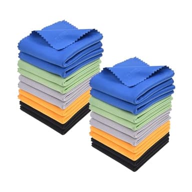 Paños de Limpieza de Microfibra Extra Grandes - 20x - 12x12 Pulgadas - para Pantallas de Teléfonos Inteligentes, TV, Laptops o Computadoras de Escritorio, Gabinetes de Exhibición, Espejos