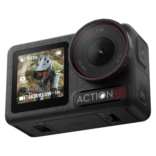 DJI Pack Estándar Osmo Action 5 Pro, cámara Sumergible, Sensor 1/1.3", vídeo 4K/120 fps, Seguimiento de Objetivos, estabilización, 2 Pantallas táctiles OLED, cámara de acción 4K para Deportes y Vlogs