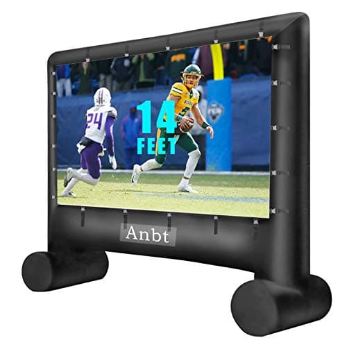 hzexun Pantalla Hinchable Exterior Hinchable Para Cine Al Aire Libre, Patio Trasero,Fiestas, Piscin, Jardín (14 Pies)