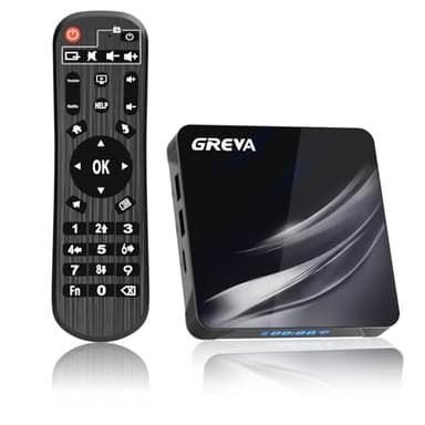 GREVA Android TV Box 11.0, 4K Android Box with Amlogic S905W2 CPU 4GB RAM 64GB ROM Dual-Band 2.4/5.8Ghz 10/100M Ethernet Support HDR 3D BT 5.0 USB3.0 Smart TV Box