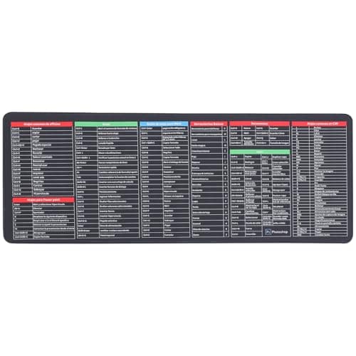 LALAFINA Alfombrilla De Ratón Excel Tappetino Mouse con Scorciatoia Excel Grande para Juegos Decoración Caucho Gran Alfombrilla De Ratón Largo Oficina, 300 * 800mm
