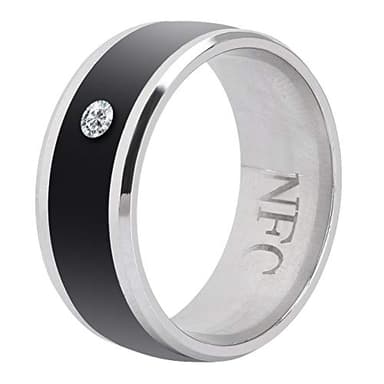 Mavis Laven Smart NFC Multifuncional Ring, Universal Wear Finger, Dispositivo mágico, Dispositivo portátil, Universal para teléfono móvil(talla8)