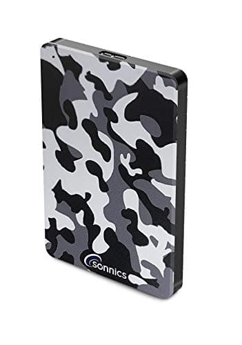 Sonnics 1TB USB 3.0 Externos Portátil Duros Discos por Ventanas PC, Mac, Smart TV, Xbox One & PS4, Gris Camo