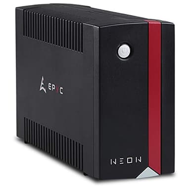 EPYC® Neon – UPS para PC y módem, sistema de alimentación ininterrumpida para casa, potencia 850 VA/480 W, tecnología Line Interactive, AVR, 2 salidas Schuko, UPS 800 VA, negro