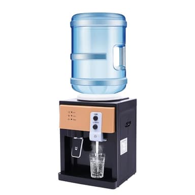 Dispensador de Agua Encimera con Base de Agua Extraíble y Función de Refrigeración y Calefacción Water Dispenser Sobremesa para Oficinas, Mesillas Noche, Mesas Café, Mostradores Bar