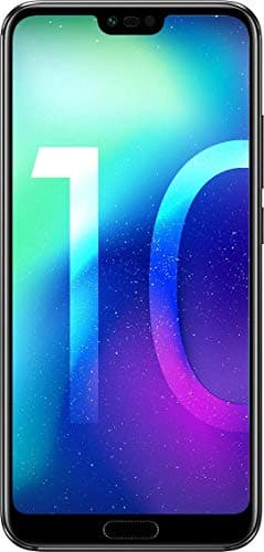 Honor 10 – Smartphone Android (pantalla de 5,84" 19:9, 4G, cámara trasera 16+24Mpx y frontal 24Mpx, 4GB RAM, 64GB ROM, lector de huellas, desbloqueo facial, Octa Core, 3400 mAh), negro
