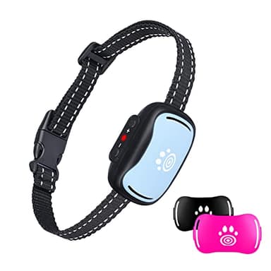PcEoTllar Collar Antiladridos Perros Pequeños, Collare Antiladridos Automático con 7 Niveles de Sensibilidad y Vibración/Sonido con 3 Fundas para Perros Medianos/Grandes