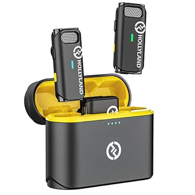 Hollyland Lark M1 Microfono Inalambrico Solapa, 20h Duración, Cancelación de Ruido, Ideal para Entrevistas, Streaming, Adecuado a PC, Móvil y Cámara, Microfono para iPhone