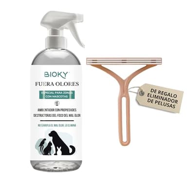 Nuevo Neutralizador de Olores Gatos y Perros 1L - Quitapelos de Regalo - Eliminador de Olores Mascotas - Antiolor Orina – Textil, Areneros, Suelos, Coche, Césped Artificial (1L)