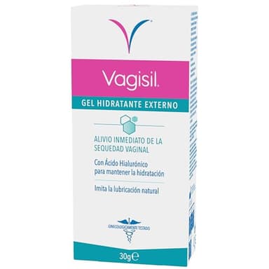 Vagisil Gel Hidratante y Lubricante Íntimo Externo Con Ácido Hialurónico Para Uso Diario, Alivia Inmediatamente La Sequedad Vaginal, 30 g