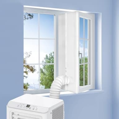 Kit Ventana Aire Acondicionado Portatil 500CM Cubierta Aislante Universal de Ventanas para Todos los Aparatos de Aire Acondicionado Portátiles, Fácil de Instalar