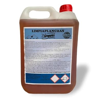 Desengrasante Limpia Planchas Industrial Extra para Cocinas • Formato Garrafa 5 Litros • Ideal Quitar y Eliminar la Grasa •Limpiaplanchas especial para Hostelería y Restauración