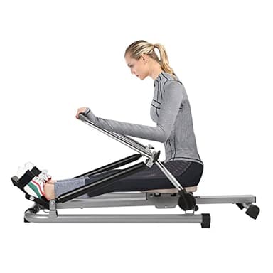 Remo hidráulico de remo de apartamento con pantalla LCD y reposo, resistencia ajustable, máquina de remo, capacidad de carga, 120 kg, para gimnasio, casa, oficina, club