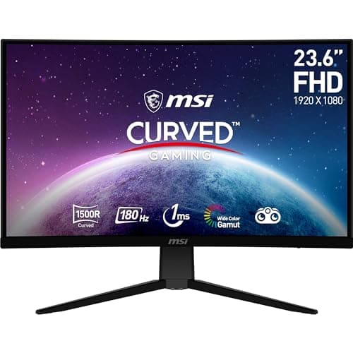 MSI G2422C Monitor Curvo Gaming FHD 23,6", 1500R 1920 x 1080 VA Panel, 180Hz / 1ms, Adaptive Sync, DP 1.2a, HDMI 2.0b CEC