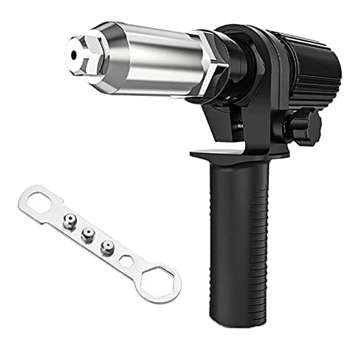 N/H Remachadora eléctrica, AolKee Remachadora para Tladro Adaptador, Kit Adaptador de Pistola Remachadora para Taladros Eléctrico Inalámbrico, Remachadora Bateria, Adaptador de Pistola Remachadora