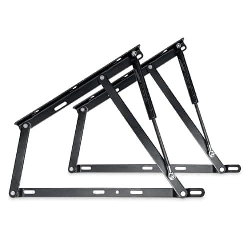 Homey - Pack de Sistema Completo de Elevación Hidráulicos Profesional para Canapés, Incluye Bisagras Pistones Tornillería, Potencia 900 NW (Cama de 90)