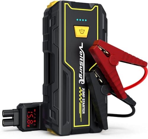 VoltSurge Arrancador de Coches,3000A Arrancador de Baterias de Coche (para 7L Gasolina o 5.5L Diesel),con Dos Salidas (4000A)