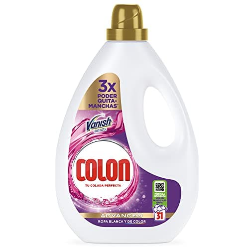 Colon Vanish Advanced - Detergente Para Lavadora Con Quitamanchas (Adecuado Para Ropa Blanca Y De Color, Formato Gel, Hasta 31 Dosis) 200 ml